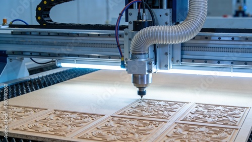 Machine working cnc. Generative AI
