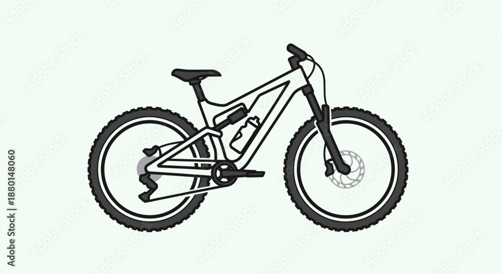 Fototapeta premium bicycle icon on white background