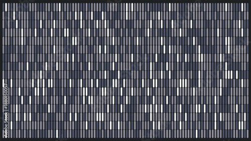 Retro Digital Pixel Shape Pattern with Abstract Geometric Grid Elements