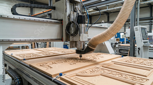 Machine working cnc. Generative AI