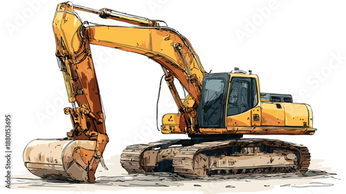 Professional Claw Excavator Clipart Vector Art and Illustration for Design Projects