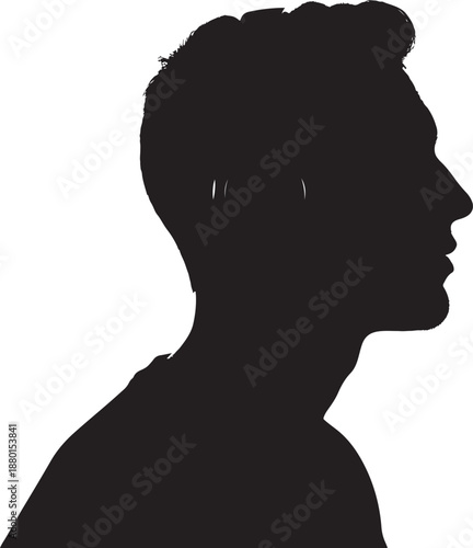 Black silhouette of a person using a hammer to repair a wooden chair, DIY home improvement and woodworking concept.