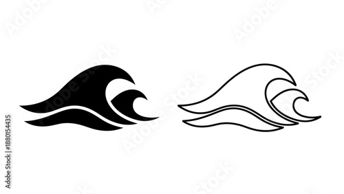 Minimalist wave designs: symbolizing the elegance and power of ocean waves