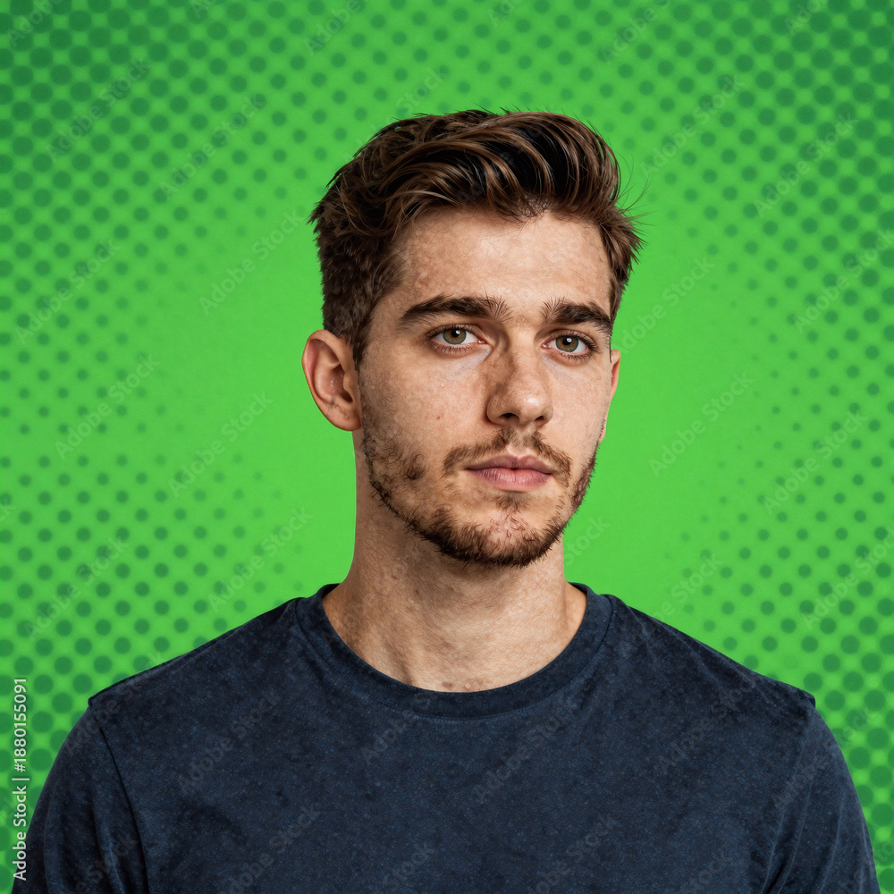 Fototapeta premium Pop art halftone background in comic style with gradation of dots design for graphic illustrations or texture