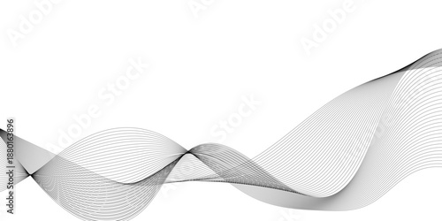 Abstract Grey Wireframe Wave Background Featuring Flowing Mesh Lines, Smooth Curves and Layered Digital Motion for Modern Technology, Audio and Minimal Creative Design