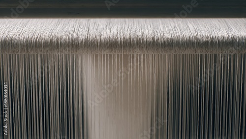 Obraz na płótnie Warp threads on a loom
