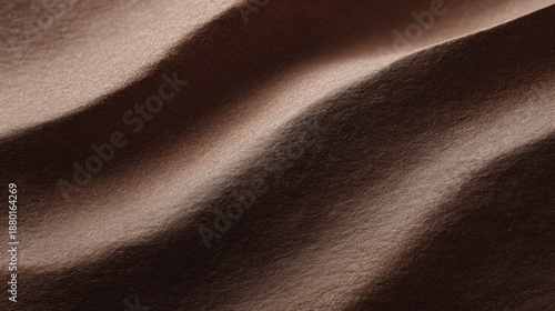 Close-up of a fabric with a smooth and shiny texture. the fabric appears to be made of a soft, silky material and has a warm, earthy tone.