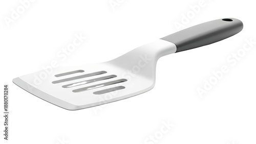 Slotted Spatula with Gray Handle