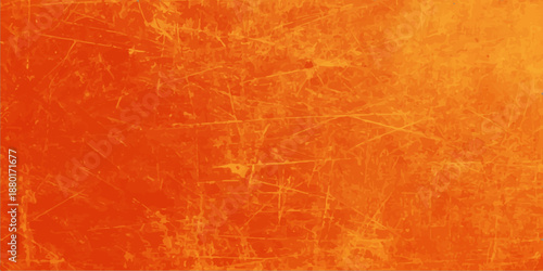Vintage orange abstract grunge background with an aged paper texture and ancient wall pattern design for an antique retro backdrop illustration
