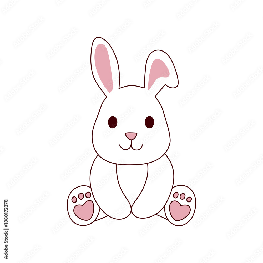 Obraz premium cute land animal stickers