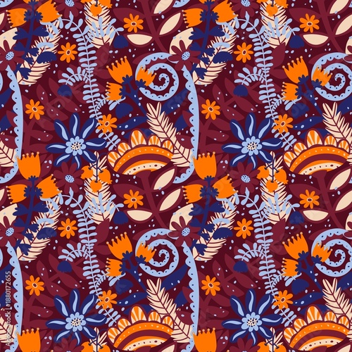 Spring seamless flowers pattern for wrapping paper and fabrics and kids clothes and spring party textiles and linens