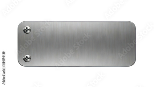 Brushed Metal Plate with Screws