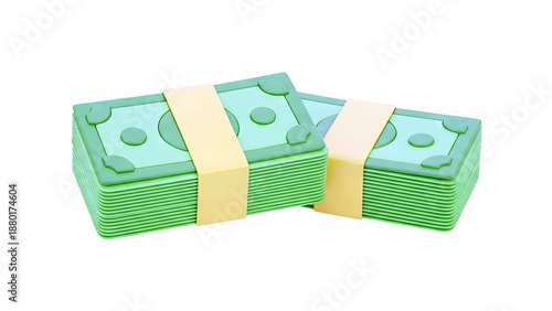 Stacks of cartoon money