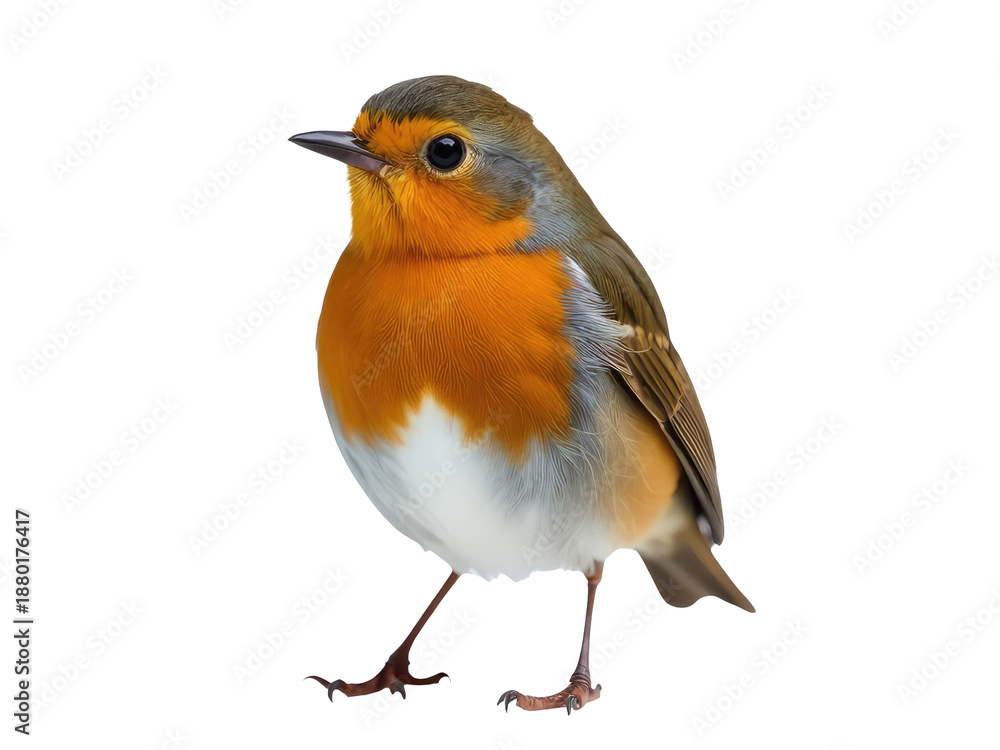 Fototapeta premium Small bird perched on a white surface