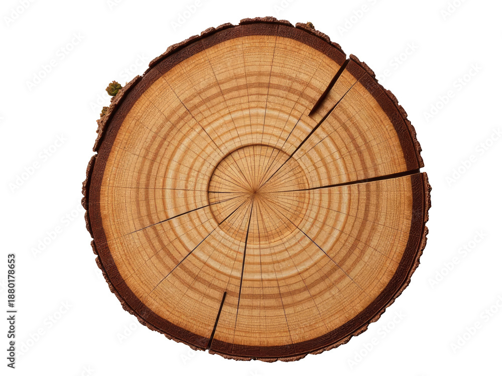 Obraz premium A close-up view of a tree trunk featuring a bird perched on its surface
