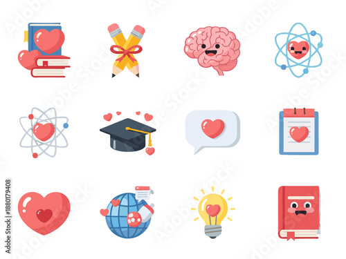 A clean, minimalist illustration of a red heart against a white background. Ideal for concepts of love, care, affection, and positive messaging in dig