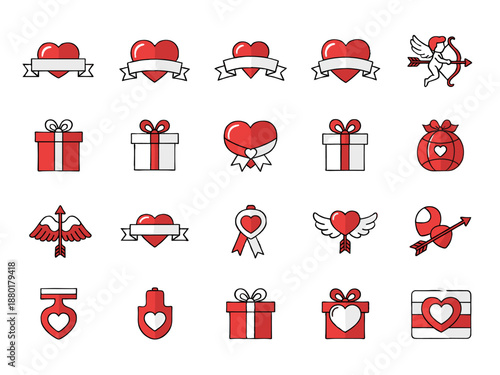 A vibrant red Om symbol incorporating a heart shape. This image evokes feelings of peace, love, and spirituality, ideal for wellness, meditation, or m