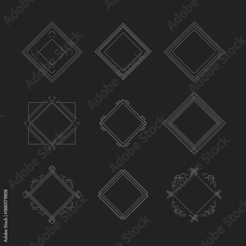 rhombus frame designpictogram10 types