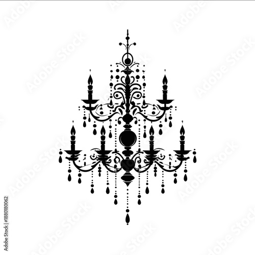 2d chandelier graphic for logo