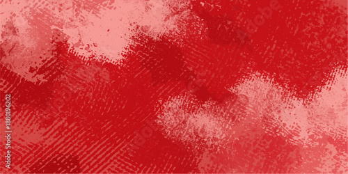 Vintage grunge red paint texture creates a dark textured pattern backdrop on an old wall surface for art decoration and Christmas card design illustration