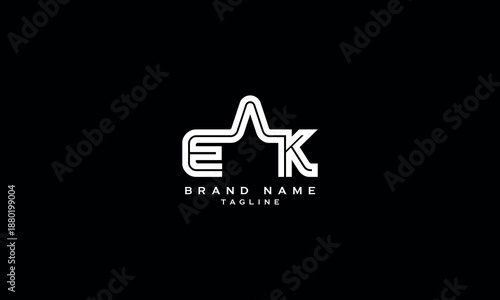 EMK KME MKE Abstract initial monogram letter alphabet logo design