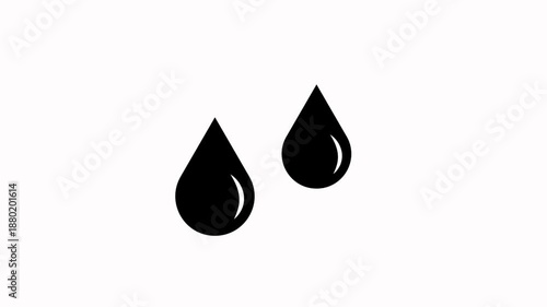water drop icon animation simple flat