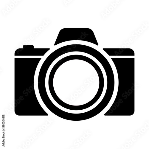 Digital Single Lens Reflex DSLR Camera Icon Symbol. Editable EPS 10 vector graphic