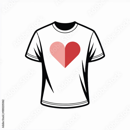 Clean Vector Illustration of a Valentine Themed Graphic for Romantic Apparel and Gifts