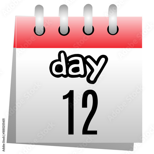 calendar day 12 reminder icon