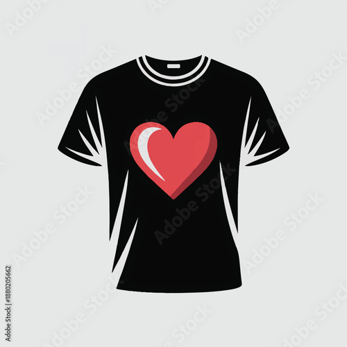 Romantic Valentine's Day Heart Graphic Vector for T-Shirt Print and Apparel Design