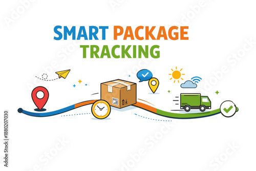 Smart package tracking with real-time updates and delivery visualization