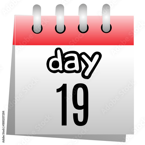 calendar day 19 reminder icon