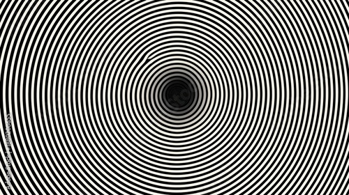 Black and White Abstract Spiral Pattern Creating Optical Illusion