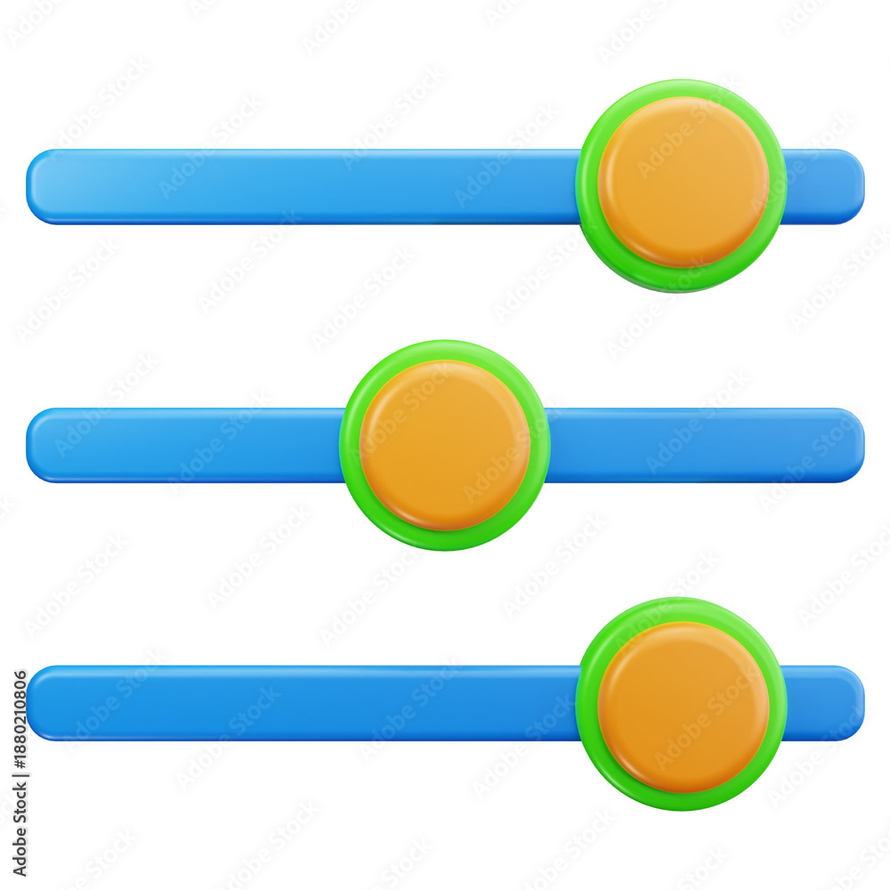 Fototapeta premium 3D Illustration Settings