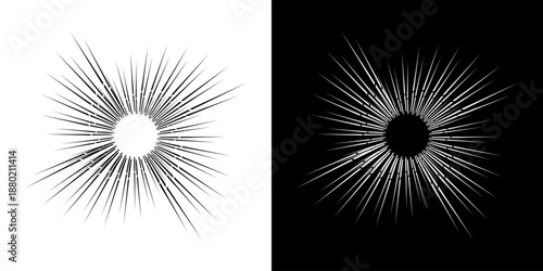 Dynamic abstract spiral sound wave rhythm lines. Circular spiral sound wave rhythm of lines. Circular futuristic abstract lines, black and white background.