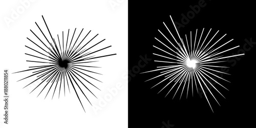 Dynamic abstract spiral sound wave rhythm lines. Circular spiral sound wave rhythm of lines. Circular futuristic abstract lines, black and white background.