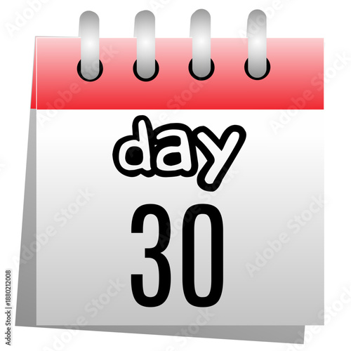 calendar day 30 reminder icon