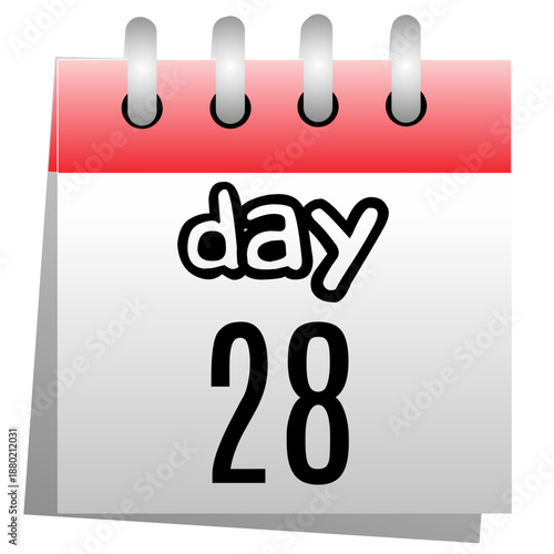 calendar day 28 reminder icon