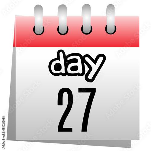 calendar day 27 reminder icon