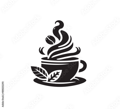 cup of coffee with beans