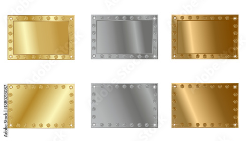 Set of luxury rectangular frames