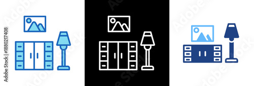 Interior Design triple icon