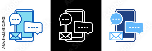 Messaging triple icon