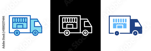 Food Truck triple icon