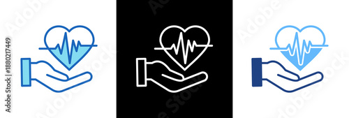 Heart Rate triple icon