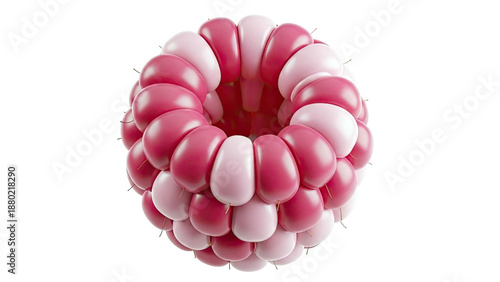 Abstract Raspberry Form Made of Pink Balloons