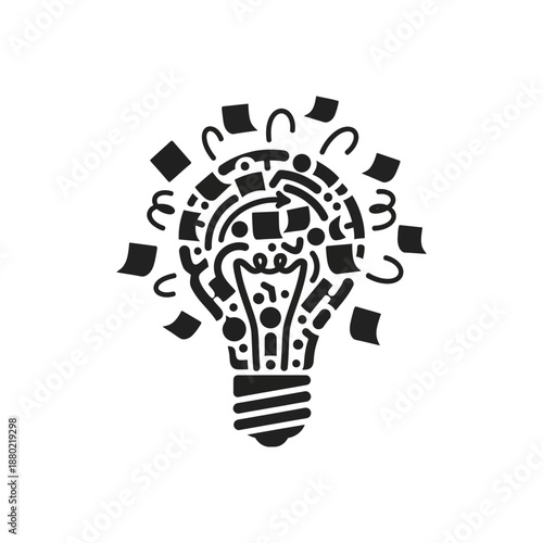 Creative Light Bulb Idea Innovation Concept.