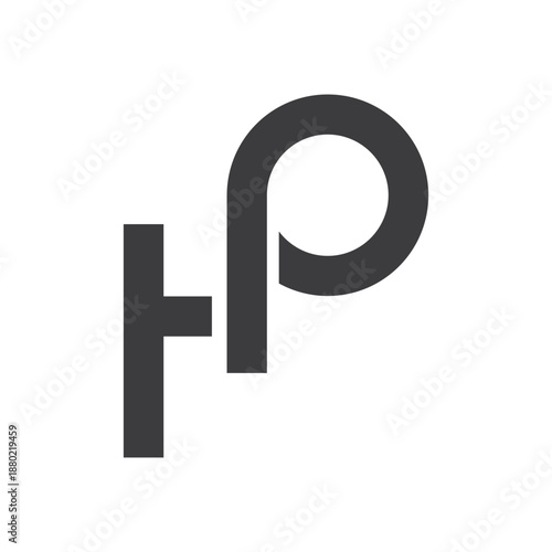 h and p letter logo vector