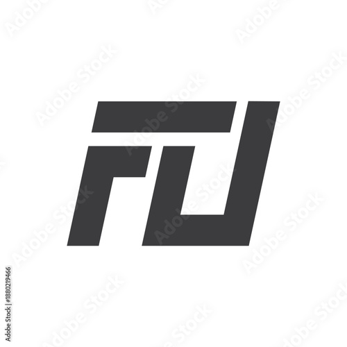 fu letter logo icon illustration