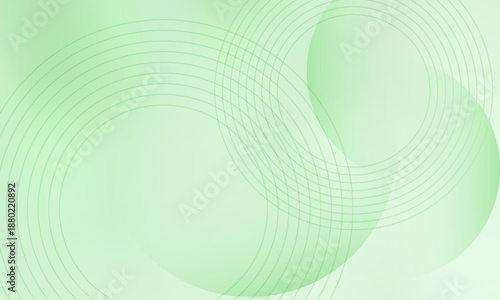 Minimalist soft Abstract Background in Gradient green and white Tones with Circles. Circle effect style geometric, abstract background. vector Eps 10